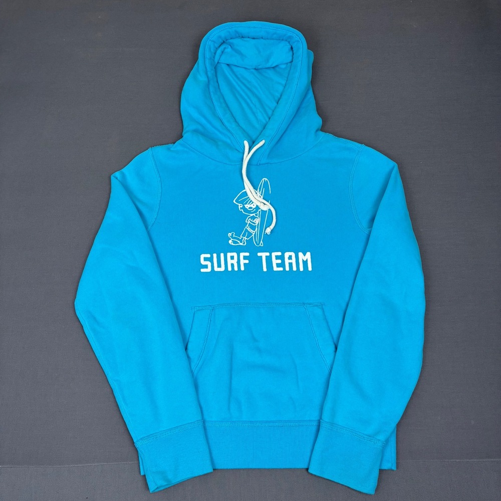 Y2K Hollister Surf Team Blue Pullover Hoodie Men's Size Small